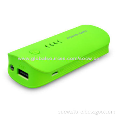 USB Mobile Phone Charger with 4 LED Lights, 5,200mAh Capacity